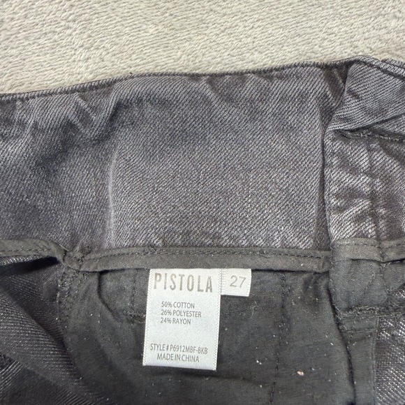 PISTOLA Jeans Women's 27 Windsor in Blackbird Wash High Waisted Pleated Denim - Picture 7 of 16